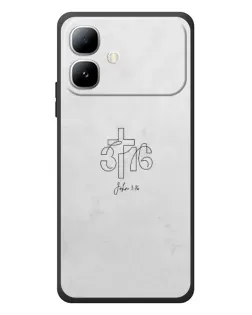 Чохол для Infinix Smart 20 з картинкою «Івана 3:16 Хрест»