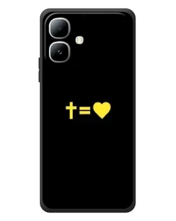 Чехол для Infinix Smart 20 с картинкой «Сердце и Крест»