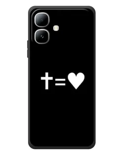 Чехол для Infinix Smart 20 с картинкой «Крест и Сердце»