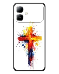 Чехол для Infinix Smart 20 с картинкой «Акварельный крест»