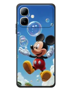 Чехол для Infinix Smart 20 с картинкой «Mickey и мыльные пузыри»