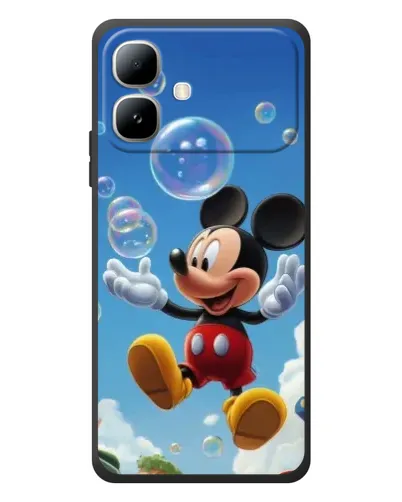 Чехол для Infinix Smart 20 с картинкой «Mickey и мыльные пузыри»