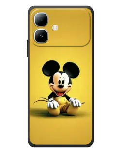Чехол для Infinix Smart 20 с картинкой «Микки на желтом»