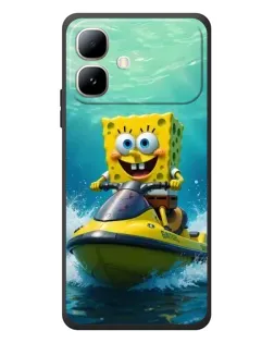 Чохол для Infinix Smart 20 з картинкою «Спанч Боб на гідроциклі»