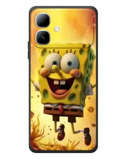 Чехол для Infinix Smart 20 с картинкой «Губка Боб прыгает»