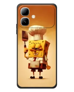 Чехол для Infinix Smart 20 с картинкой «Губка Боб повар»