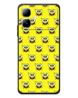 Чехол для Infinix Smart 20 с картинкой «Паттерн Губка Боб»