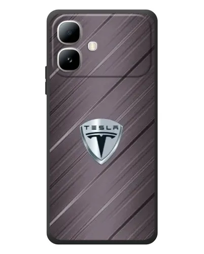 Чехол для Infinix Smart 20 с картинкой «Металлическая текстура Tesla» Чехол для Infinix Smart 20 с картинкой «Металлическая текстура Tesla»