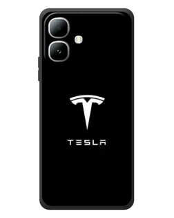 Чехол для Infinix Smart 20 с картинкой «Tesla White Logo»