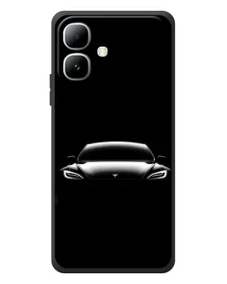 Чехол для Infinix Smart 20 с картинкой «Фары Tesla Night»