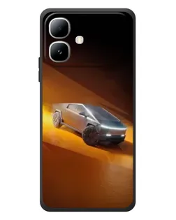 Чехол для Infinix Smart 20 с картинкой «Cybertruck в пустыне»