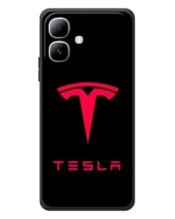 Чехол для Infinix Smart 20 с картинкой «Tesla Red Logo»