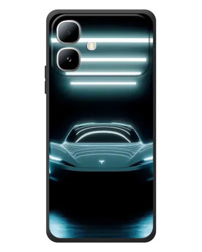 Чехол для Infinix Smart 20 с картинкой «Tesla в неоне» Чехол для Infinix Smart 20 с картинкой «Tesla в неоне»