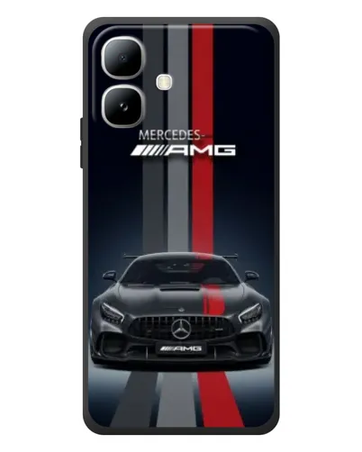 Чехол для Infinix Smart 20 с картинкой «Mercedes — белый карбон»