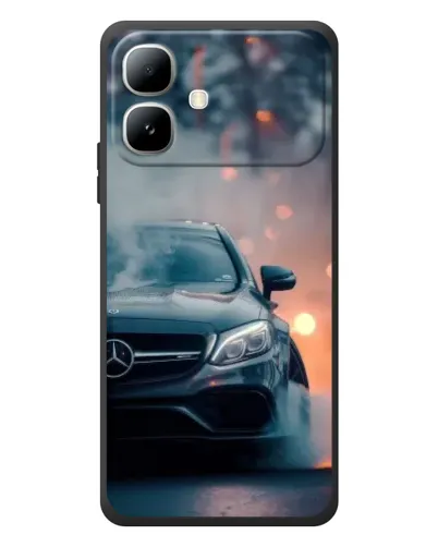 Чехол для Infinix Smart 20 с картинкой «Mercedes — ночной город»