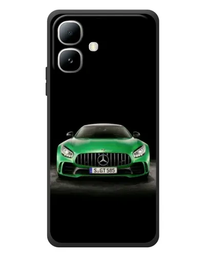 Чехол для Infinix Smart 20 с картинкой «Mercedes — неоновый лого»