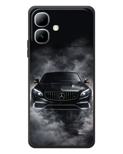 Чехол для Infinix Smart 20 с картинкой «Mercedes в дыму»
