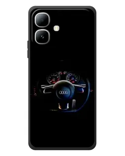 Чохол для Infinix Smart 20 з картинкою «Салон Audi — кермо»