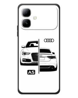Чехол для Infinix Smart 20 с картинкой «Audi — контрастный дизайн»