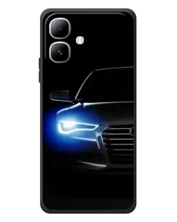 Чехол для Infinix Smart 20 с картинкой «Неоновый взгляд Audi»