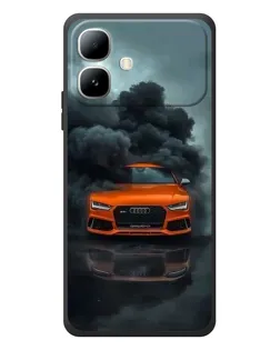 Чехол для Infinix Smart 20 с картинкой «Audi в облаках дыма»