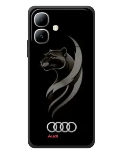 Чехол для Infinix Smart 20 с картинкой «Графика — пантера и Audi»