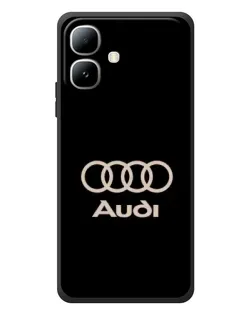 Чехол для Infinix Smart 20 с картинкой «Audi — золотой логотип»