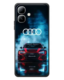 Чехол для Infinix Smart 20 с картинкой «Audi Sport — неон»