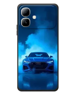 Чехол для Infinix Smart 20 с картинкой «Audi — голубая энергия»