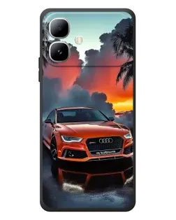 Чехол для Infinix Smart 20 с картинкой «Audi — закат»