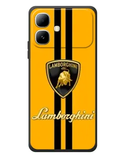 Чохол для Infinix Smart 20 з картинкою «Lamborghini Stripe жовтий»