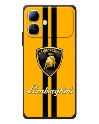 Чехол для Infinix Smart 20 с картинкой «Lamborghini Stripe желтый»