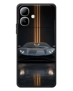 Чохол для Infinix Smart 20 з картинкою «Lamborghini золоті лінії»