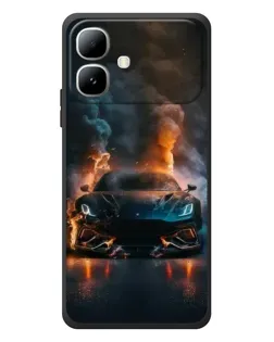 Чехол для Infinix Smart 20 с картинкой «Lamborghini дымная эстетика»