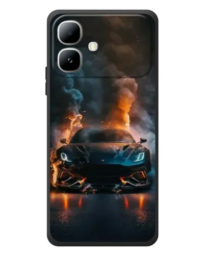 Чехол для Infinix Smart 20 с картинкой «Lamborghini дымная эстетика»