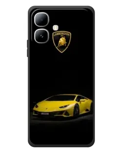 Чехол для Infinix Smart 20 с картинкой «Lamborghini желтый акцент»