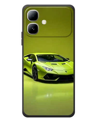 Чехол для Infinix Smart 20 с картинкой «Салатовый Lamborghini Huracan»