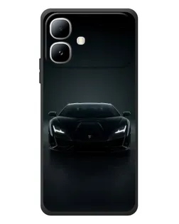 Чехол для Infinix Smart 20 с картинкой «Черный Lamborghini Aventador»