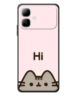 Чехол для Infinix Smart 20 с картинкой «Пушин говорит Hi»