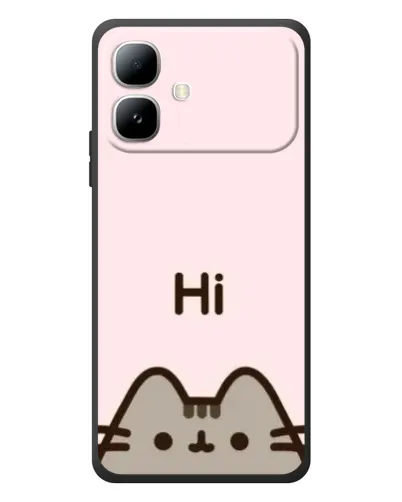 Чехол для Infinix Smart 20 с картинкой «Пушин говорит Hi»