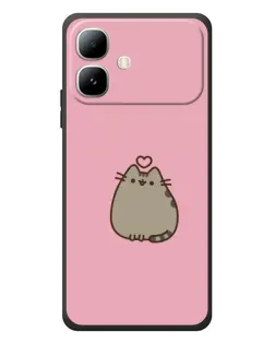 Чехол для Infinix Smart 20 с картинкой «Pusheen сердце»