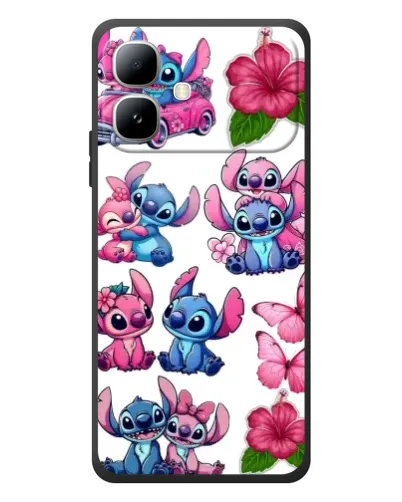 Чехол для Infinix Smart 20 с картинкой «Стикеры Stitch и Angel»