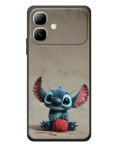 Чехол для Infinix Smart 20 с картинкой «Стич на коричневом фоне»