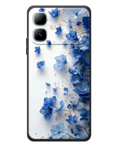 Чехол для Infinix Smart 20 с картинкой «Голубой цветочный каскад»