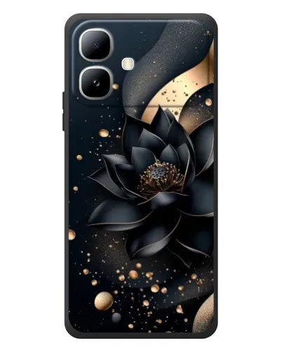Чехол для Infinix Smart 20 с картинкой «Черный лотос»