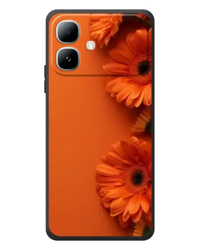 Чехол для Infinix Smart 20 с картинкой «Оранжевые герберы»