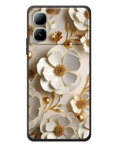 Чехол для Infinix Smart 20 с картинкой «Белие бумажние  цвети»
