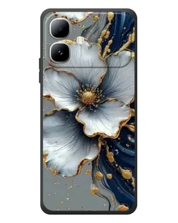 Чохол для Infinix Smart 20 з картинкою «Біла квітка та золотий флюїд» Чохол для Infinix Smart 20 з картинкою «Біла квітка та золотий флюїд»