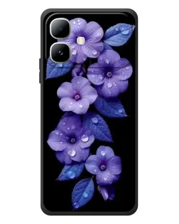 Чохол для Infinix Smart 20 з картинкою «Фіолетові квіти з росою»
