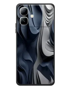 Чохол для Infinix Smart 20 з картинкою «Об'ємні сині складки»